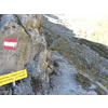 De steenslagzone richting Eisseehütte moet je treinig doorgaan
