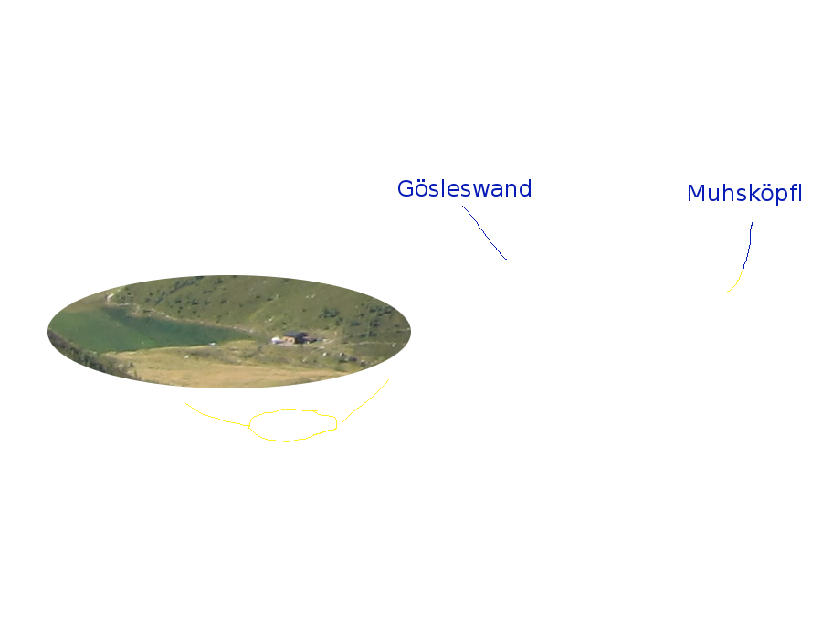 De Berger See zelf was nu ook te zien, met de hut aan de oever