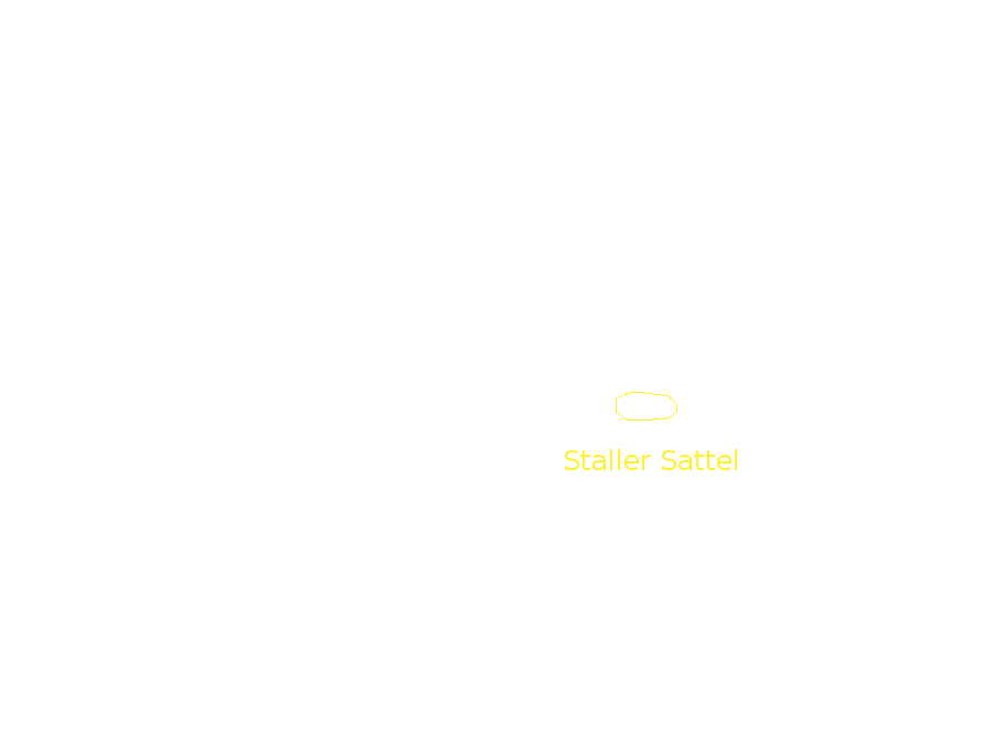 Het Staller Sattel was nu ook ongeveer te zien