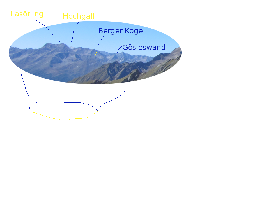 Heel in de verte was ook de Hochgall te zien