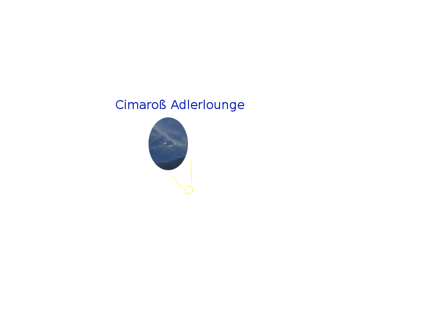 Naar het zuiden was nu ook de Adlerlounge op de Cimaro&szlig; te zien