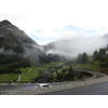 Weer naar huis. Aan de zuidkant van de Felbertauern nog steeds erg nat