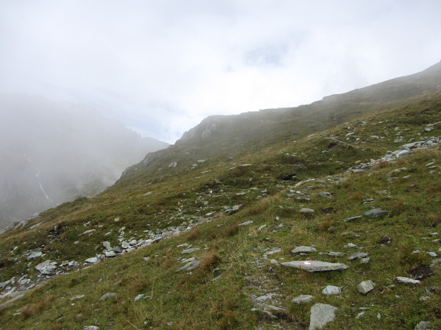 De wereld verdween ook hier af en toe in de wolken