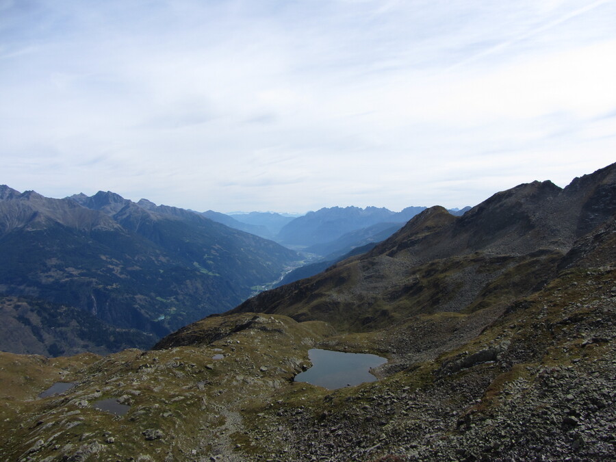 Vanaf de Törl natuurlijk ook opeens uitzicht de andere kant op, richting Lienz