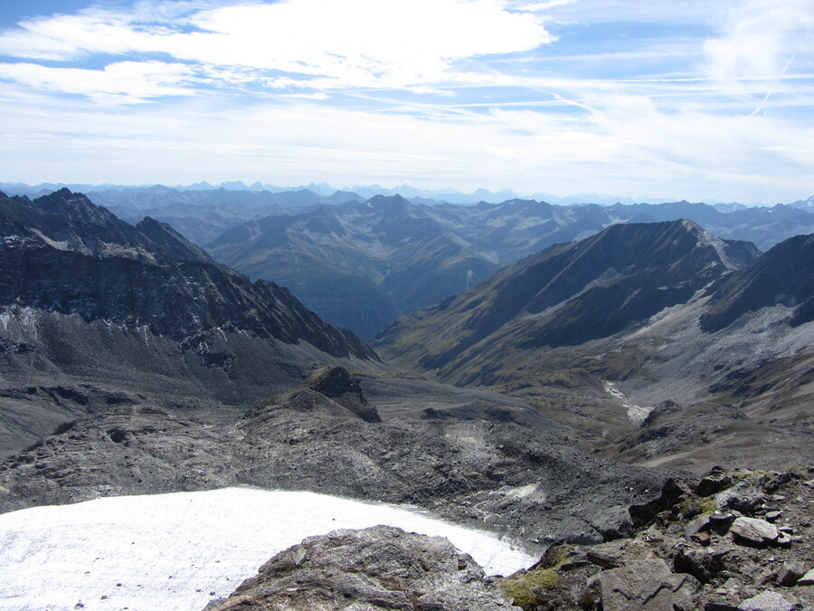 De Lasörling en de Kreuzspitze lager dan je standpunt zien is toch ook wel bijzonder
