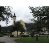 In Oberndorf was er door de laaghangende bewolking geen zicht op de Kitzbüheler Horn