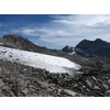 Verder richting de Weißspitze kom je langs de laatste resten van Garaneberkees